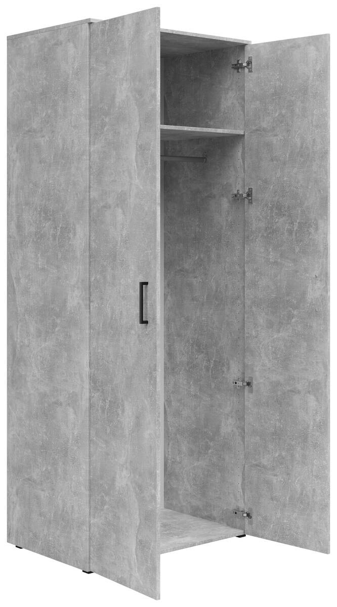 Schrank Multi-Stauraum Typ 39 Beton Optik B/H/T: ca. 80x195x52 cm