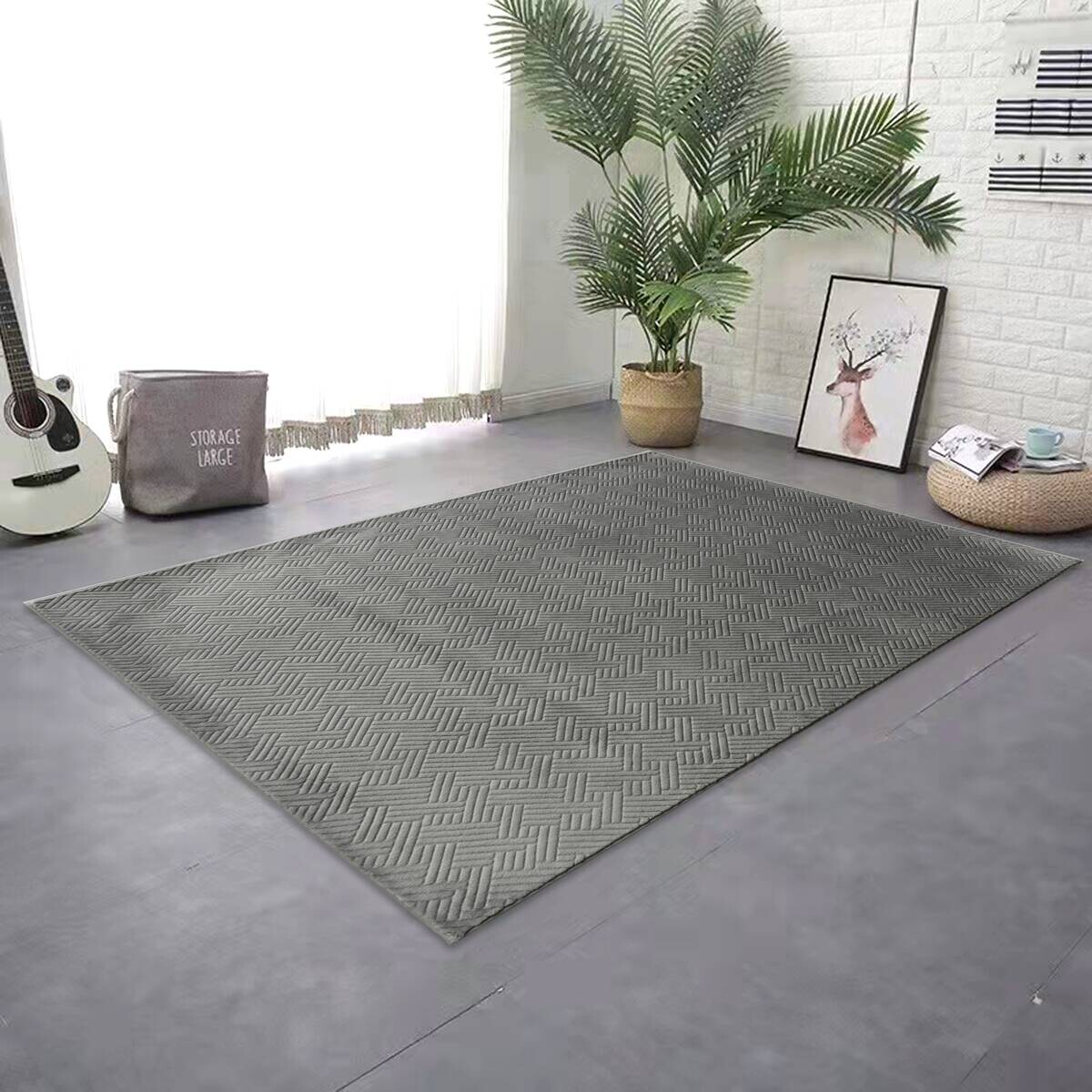 Fellimitat Monaco grau B/L: ca. 160x230 cm