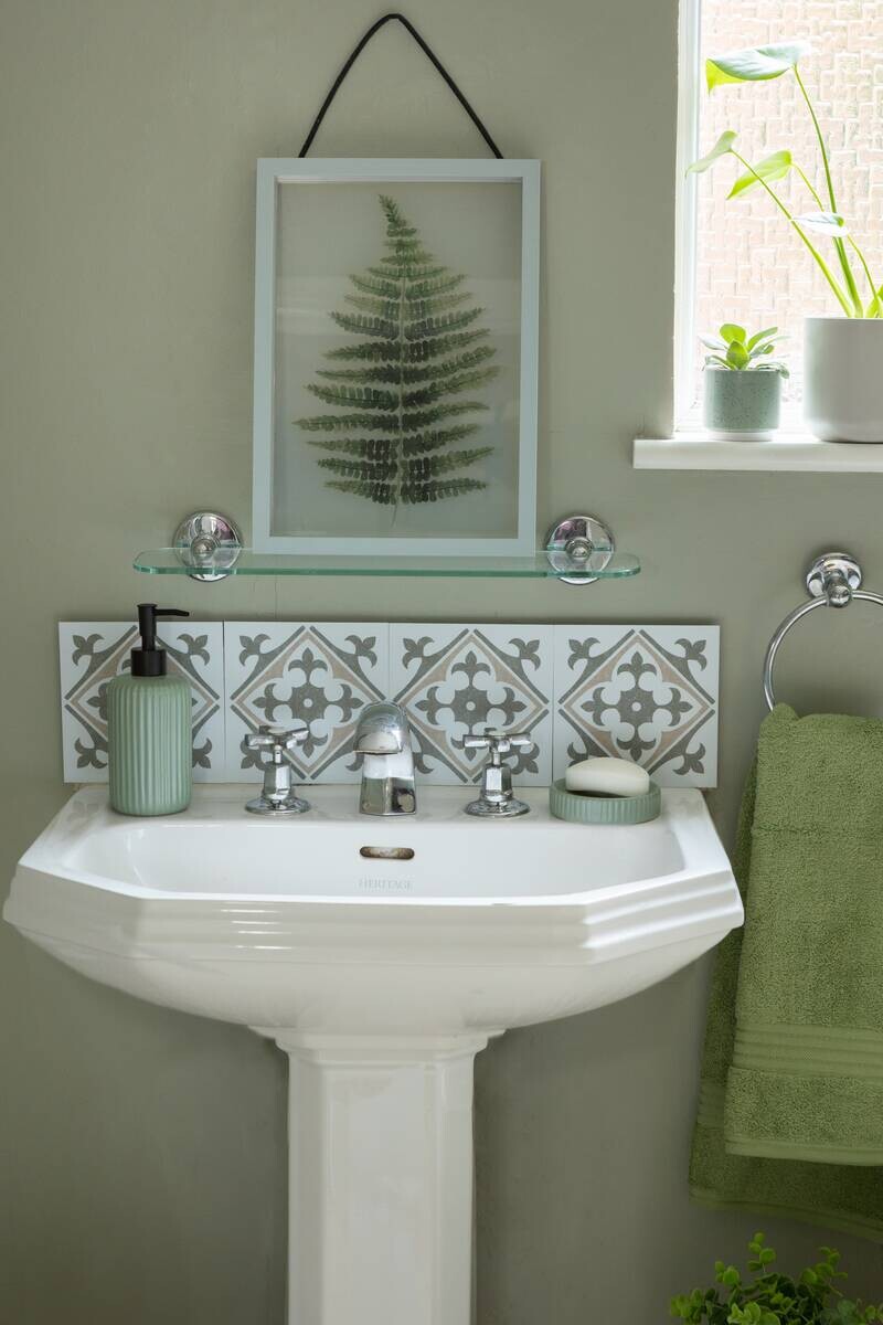 d-c-fix Wandfliese selbstklebend olive B/L: ca. 15,25x15,25 cm