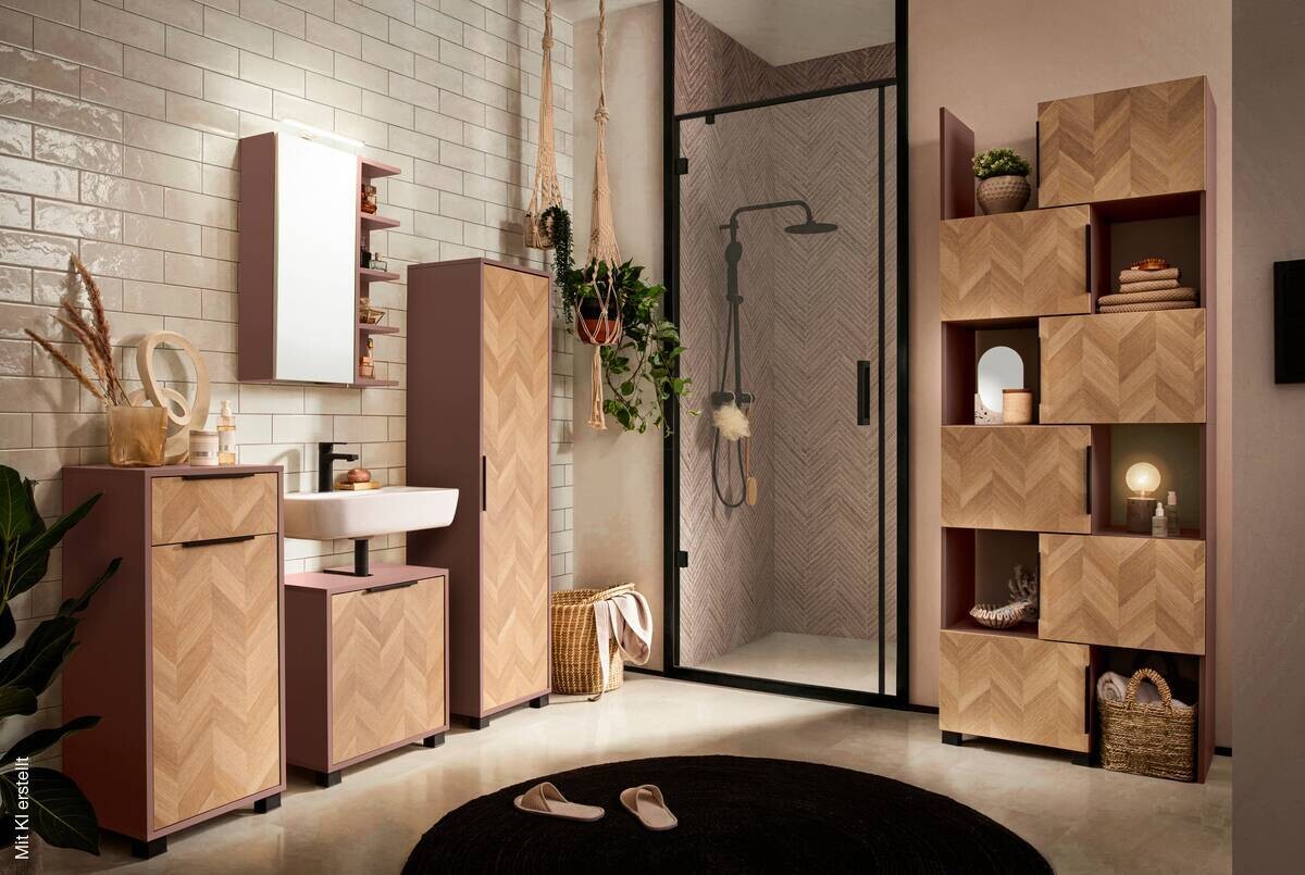 Regal Piazza mauve B/H/T: ca. 78x101,6x34,7 cm
