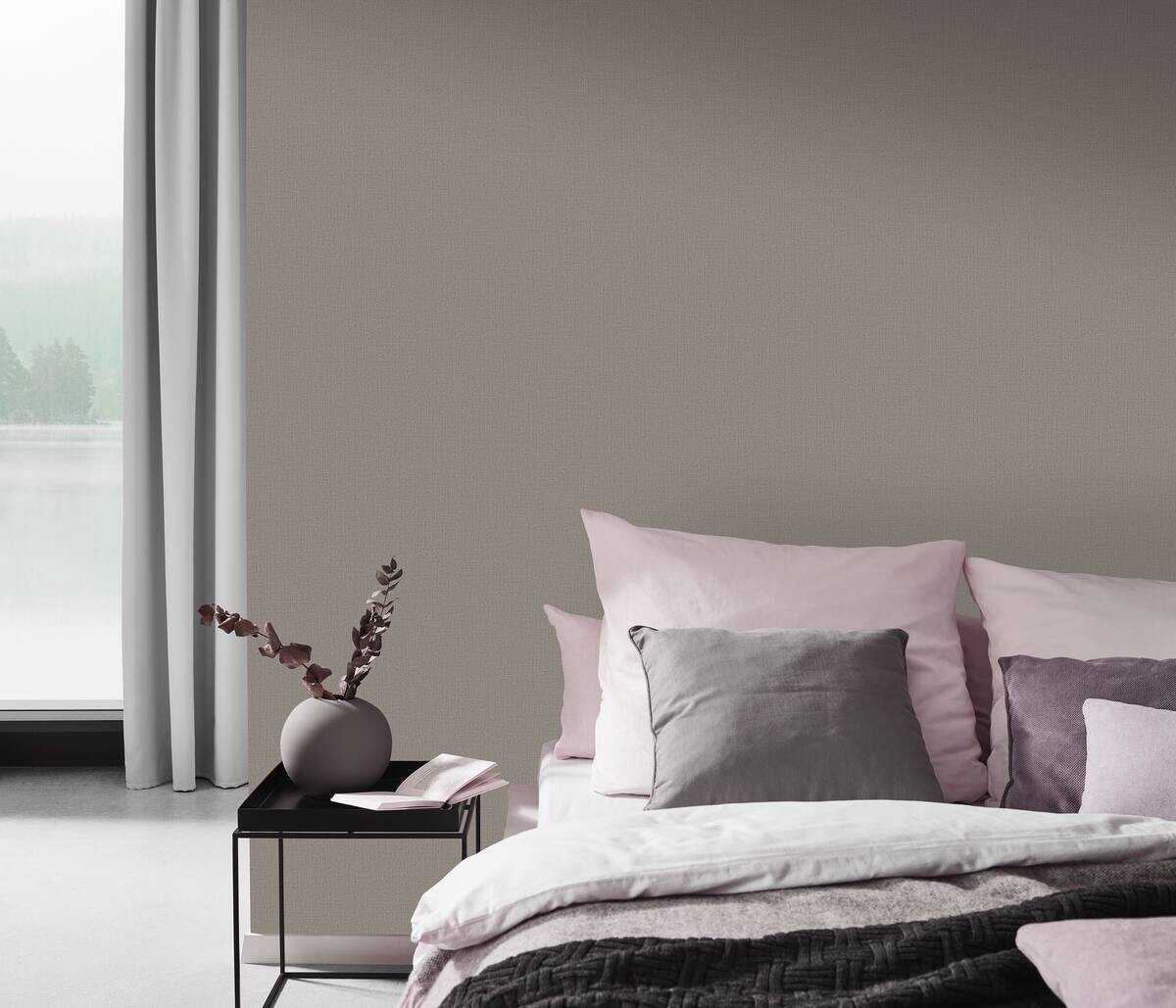 Erismann Vliestapete Struktur dunkelgrau B/L: ca. 53x1005 cm