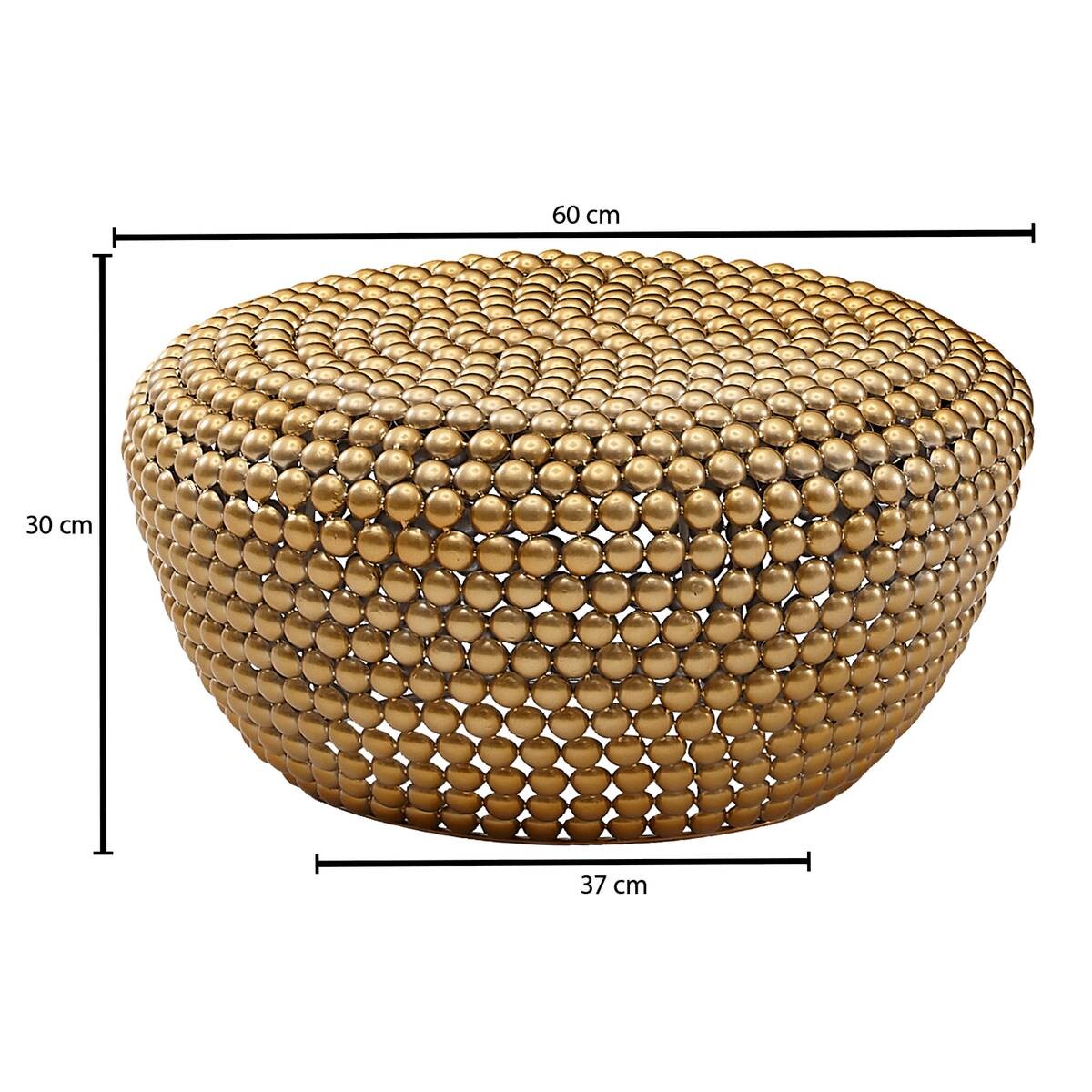 Wohnling Couchtisch gold B/H/T: ca. 60x30x60 cm