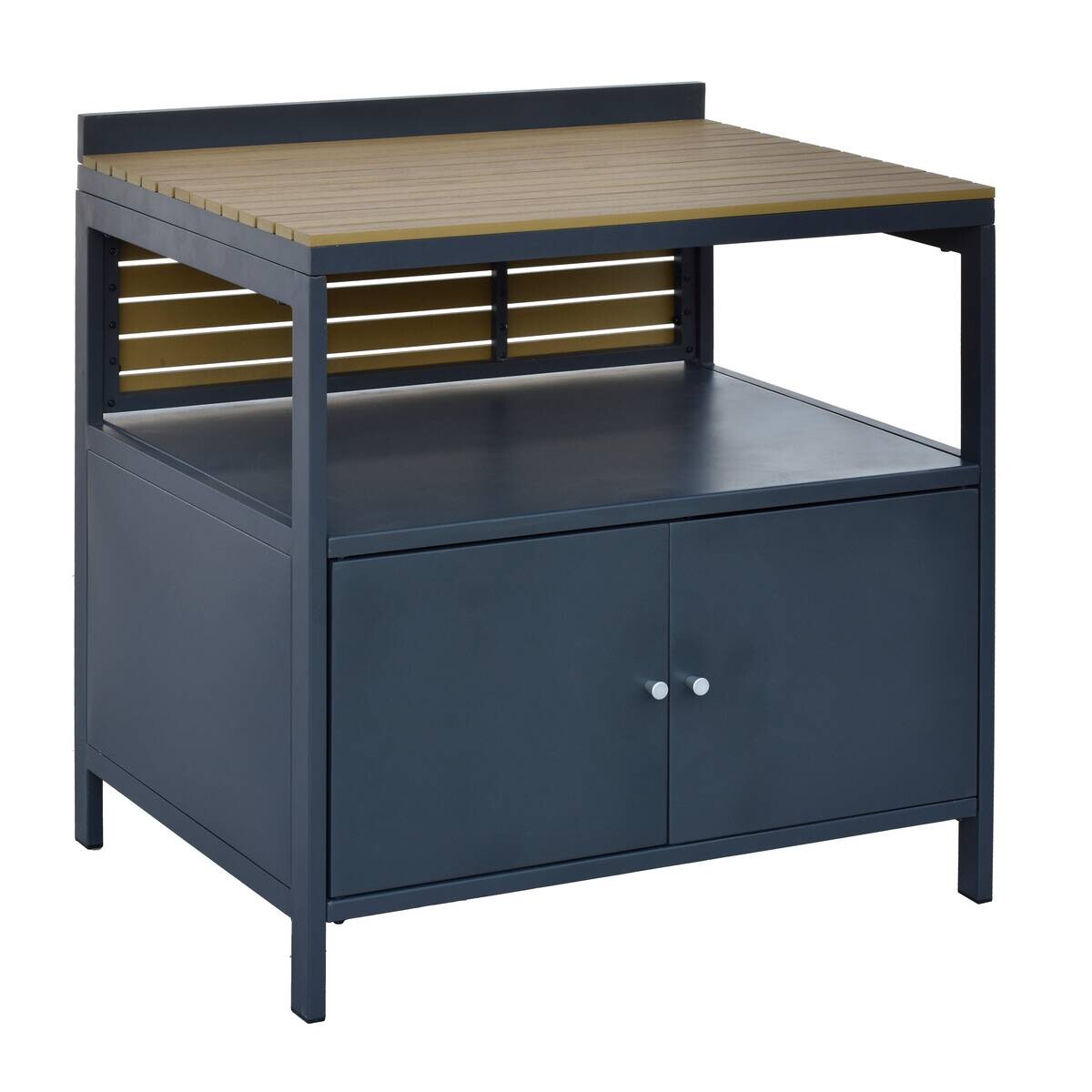 POCOline Outdoor-Küchenmodul natur Aluminium B/H/L: ca. 83,5x89x61,5 cm