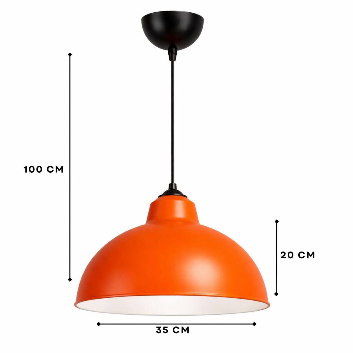 Opviq Pendelleuchte orange B/H/T: ca. 35x100x35 cm E27 1 Brennstellen