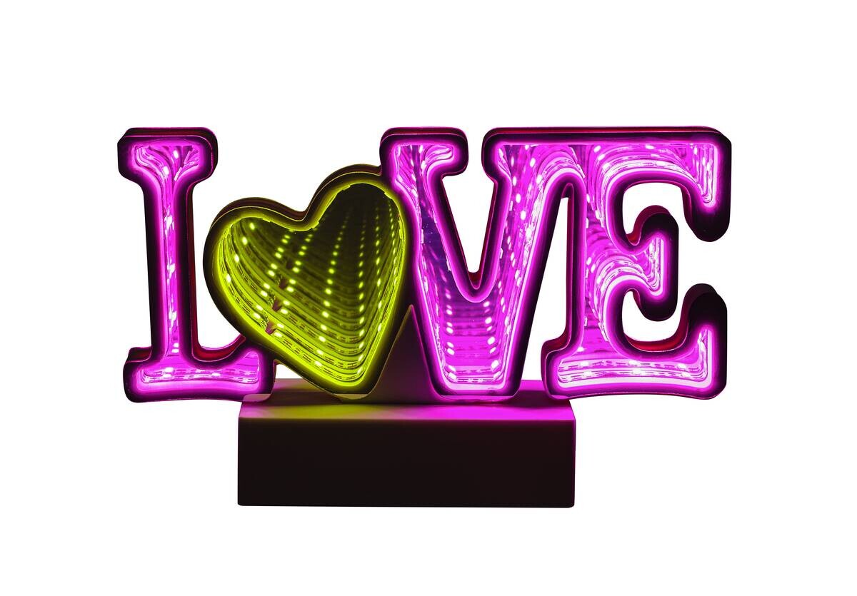 Nolo LED-Infinityleuchte Love weiß B/H/T: ca. 20x4,5x9,7 cm