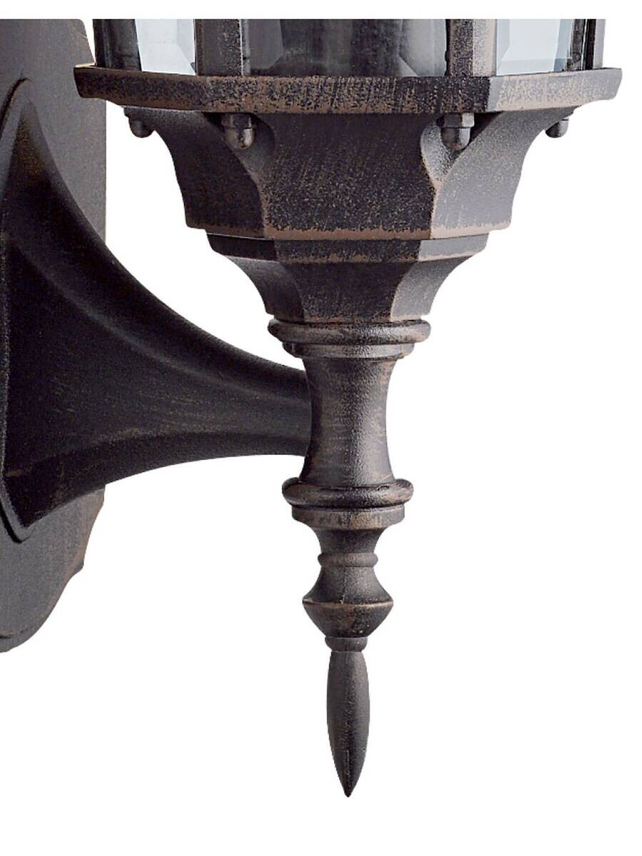 Wandaußenleuchte braun klar B/H/T: ca. 20x41x22 cm