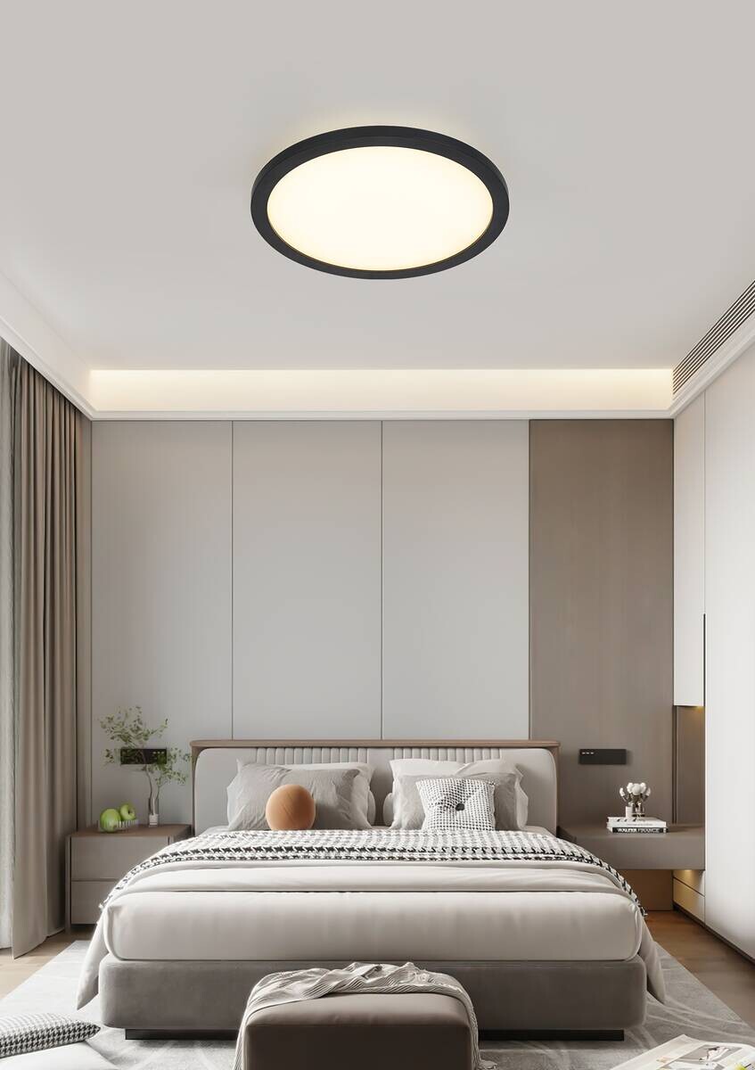 Nolo LED-Deckenpaneel Aria schwarz Kunststoff H/D: ca. 5x30 cm