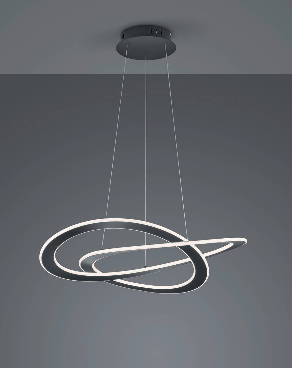 Reality LED-Pendelleuchte anthrazit Metall