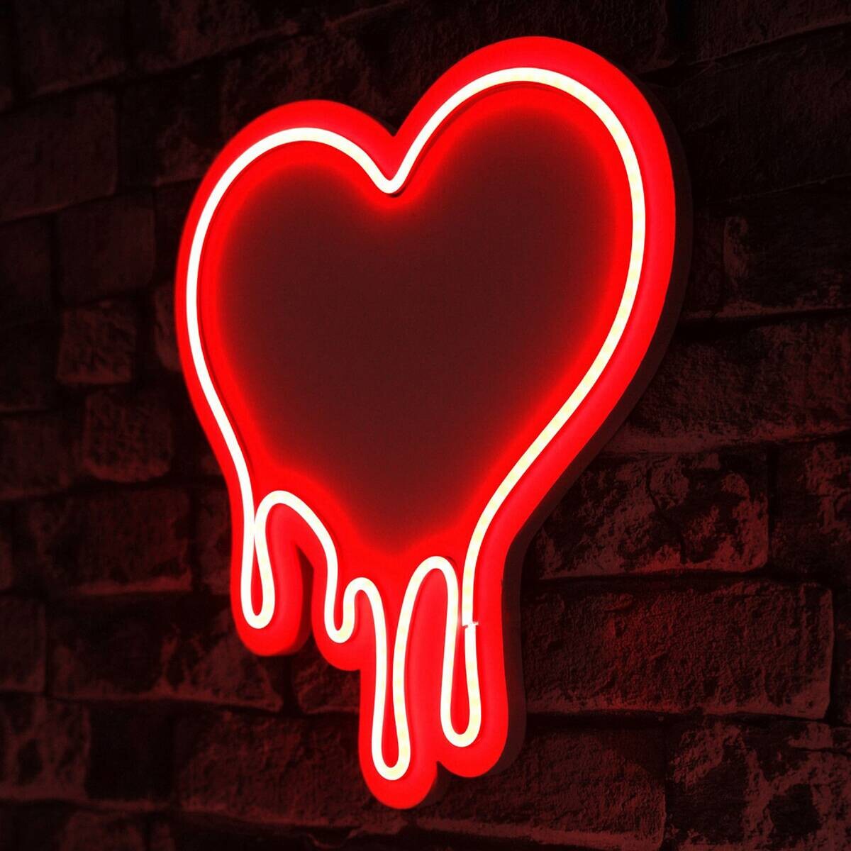 Opviq LED-Wandleuchte rot PVC B/H/T/L: ca. 32x35x2x32 cm