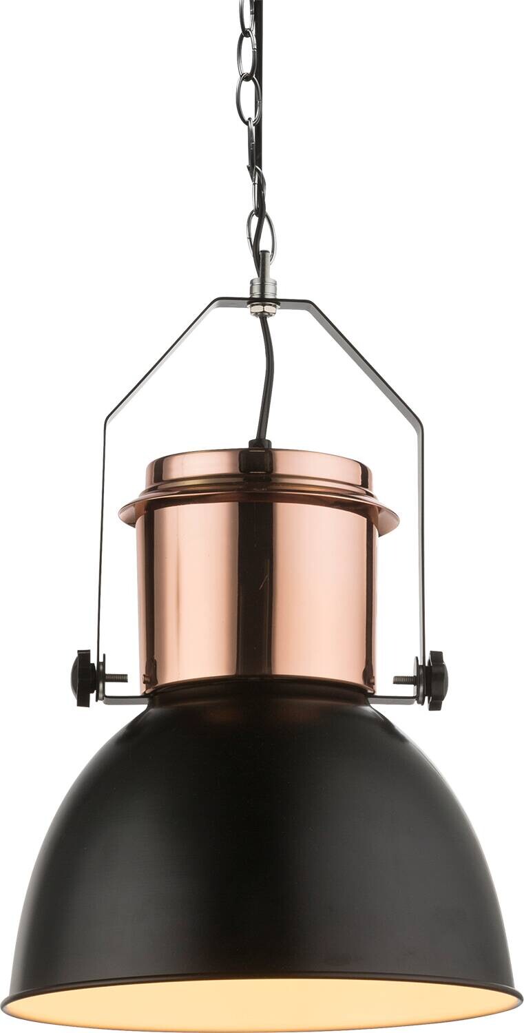 GLOBO Pendelleuchte 15282 Kupfer schwarz Metall H/D: ca. 120x27 cm E27 1 Brennstellen