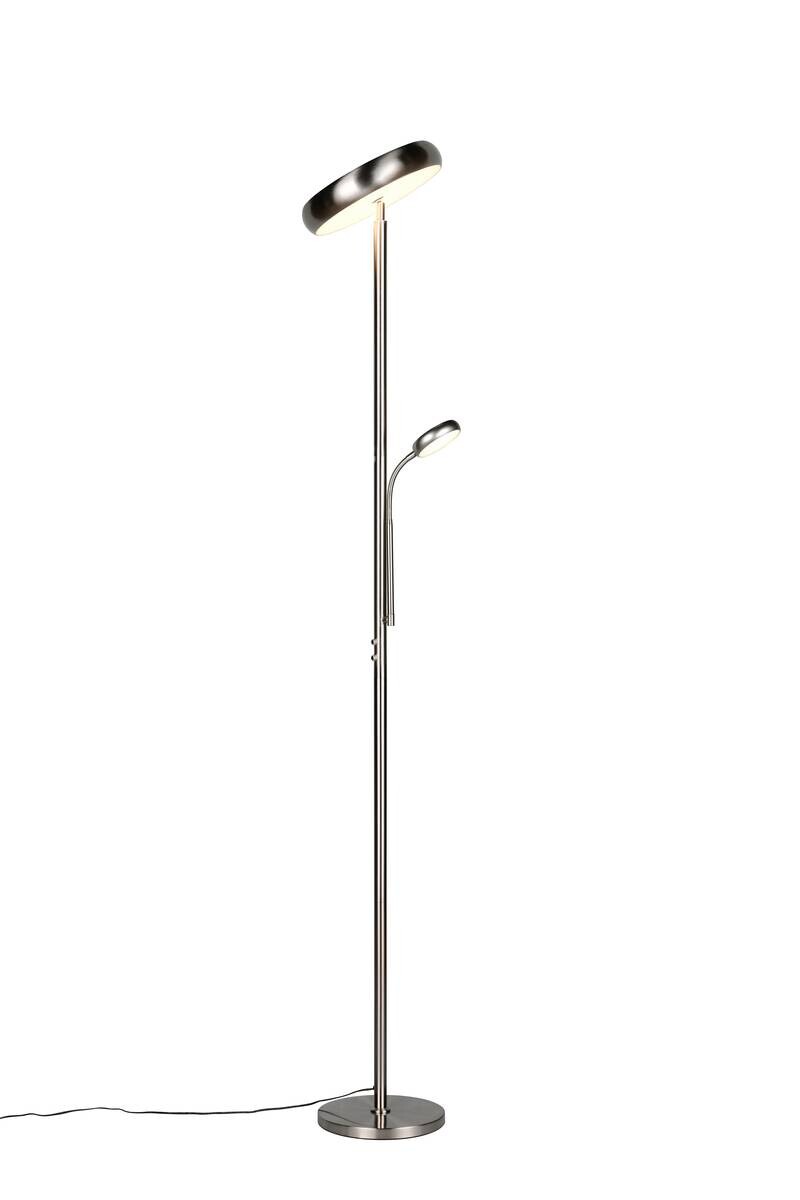 Reality Stehlampe Palermo nickel matt Metall H: ca. 183 cm 1 Brennstellen