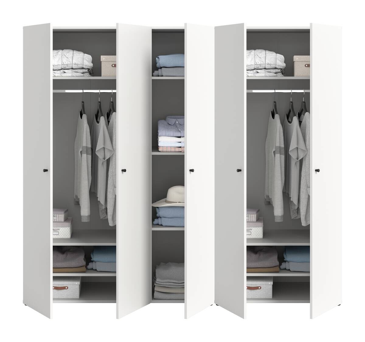 Kleiderschrank DARWIN weiß B/H/T: ca. 200x176x51 cm