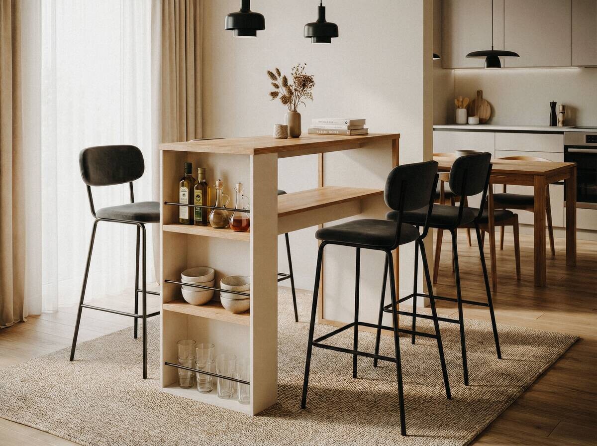 Bartisch Binz Rivera Eiche Kaschmir B/H/T: ca. 138x110x55 cm