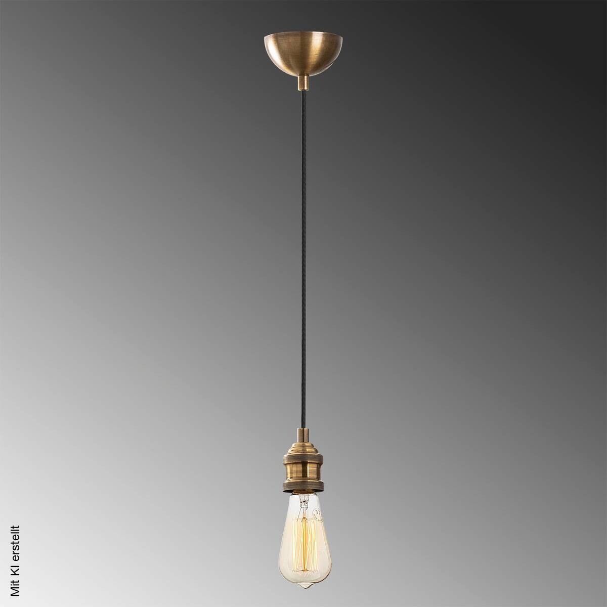 Opviq Pendelleuchte messing B/H/T: ca. 6x102x6 cm E27 1 Brennstellen