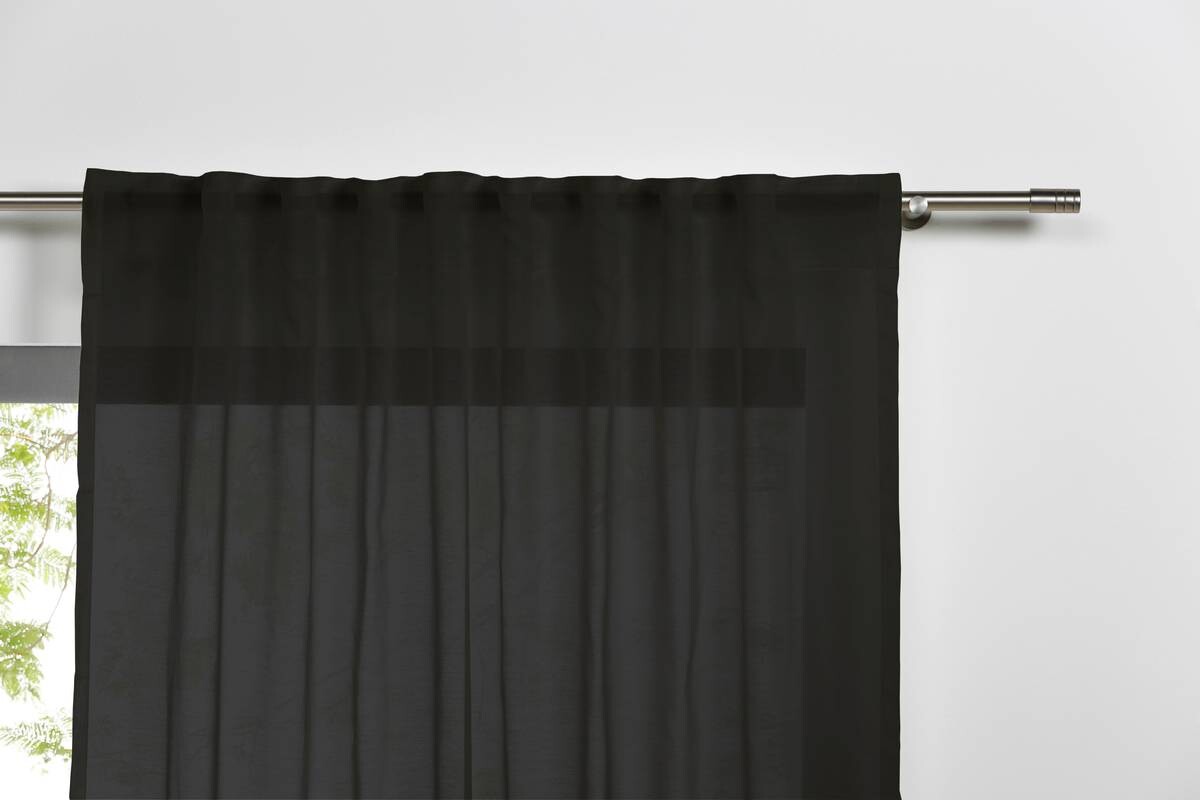 Kombivorhang PURE schwarz B/L: ca. 135x300 cm