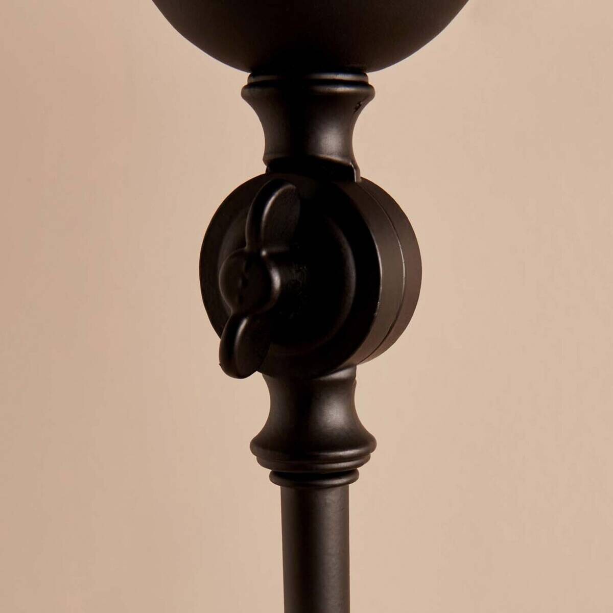 Opviq Stehlampe beige schwarz Metall PVC B/H/T/L/D: ca. 38x150x38x38x38 cm E27 1 Brennstellen