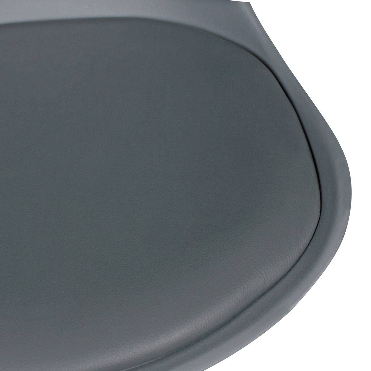Stuhl 2er-Set grau grau natur Kunststoff Kunstleder Echtholz B/H/T: ca. 49x87x52 cm