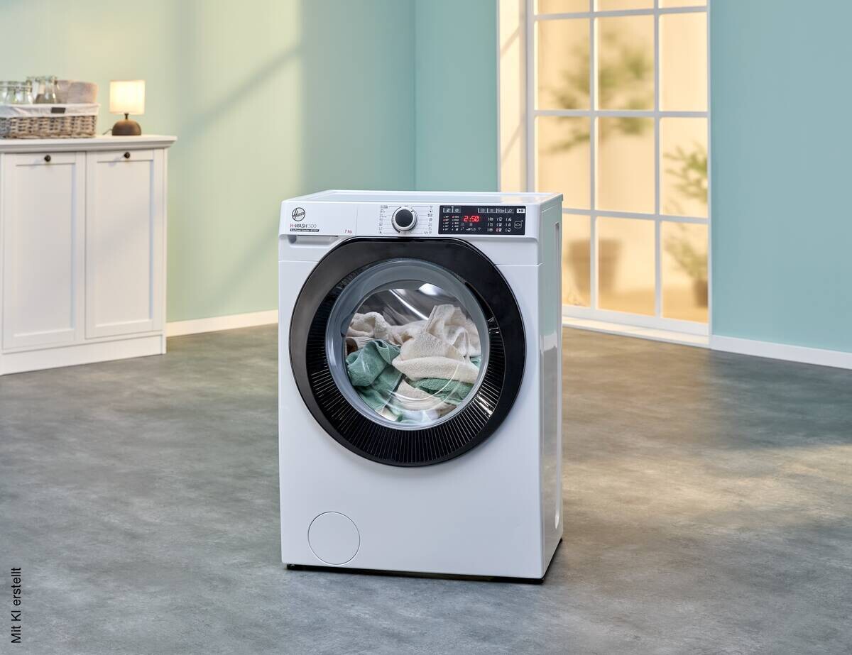 Hoover Waschmaschine HW4 37XMBB/1-S weiß B/H/T: ca. 60x85x46 cm ca. 7 kg