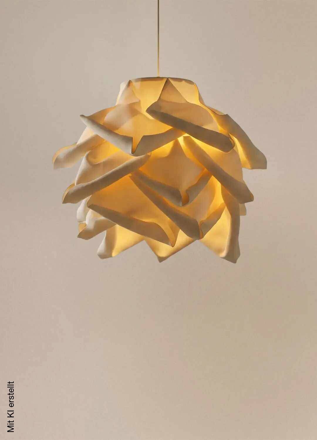 Opviq Pendelleuchte beige Kunststoff B/H/T/L/D: ca. 58x125x58x58x58 cm E27 1 Brennstellen