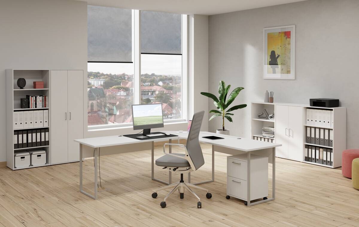 Rollcontainer weiß B/H/T: ca. 38x57x39 cm