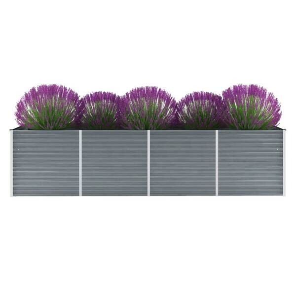 Hochbeet grau Stahl B/H/L: ca. 80x77x320 cm