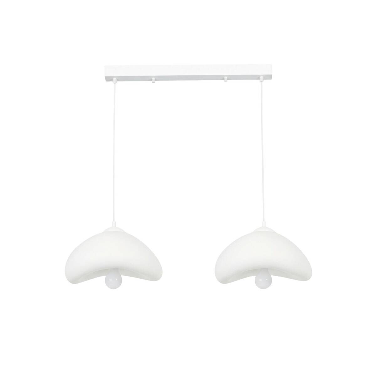 Opviq Pendelleuchte weiß B/H/T: ca. 68x104x21 cm E27 2 Brennstellen