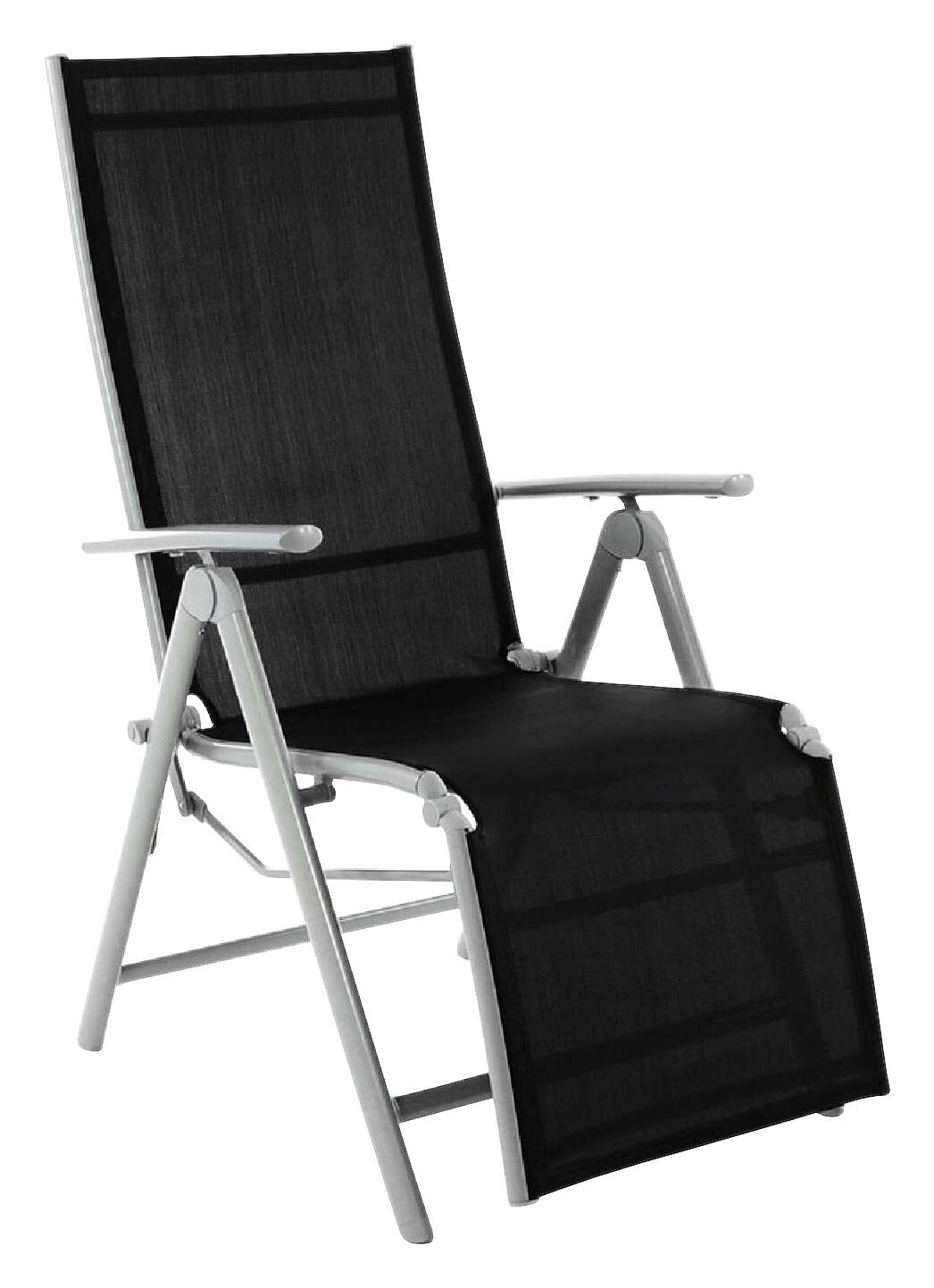 VCM Sonnenliege schwarz Textilene B/H/T: ca. 59x113x74 cm