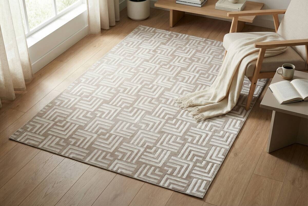 Kayoom Teppich Calma 325 beige B/L: ca. 120x160 cm