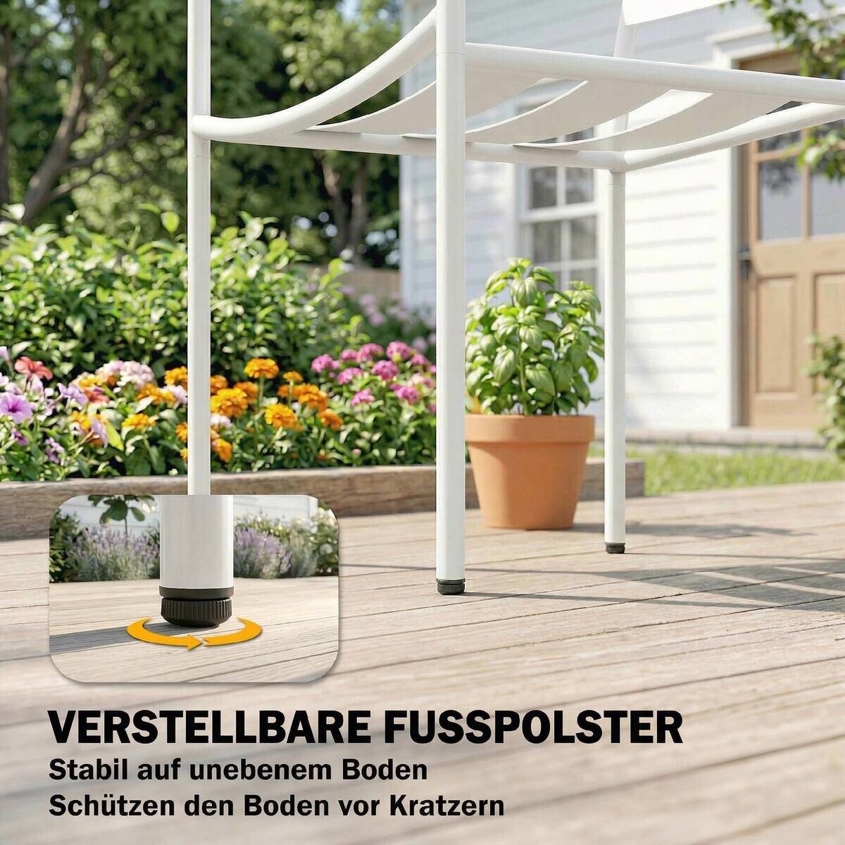 Outsunny Balkonmöbel-Set weiß Glas B/H/L: ca. 58x82x55 cm