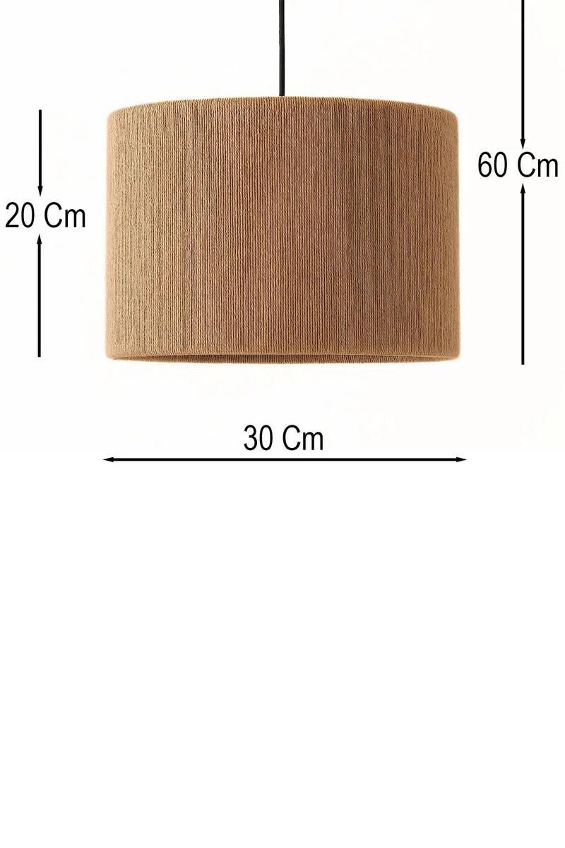 Opviq Pendelleuchte ecru Metall B/T/L: ca. 30x30x30 cm E27 1 Brennstellen