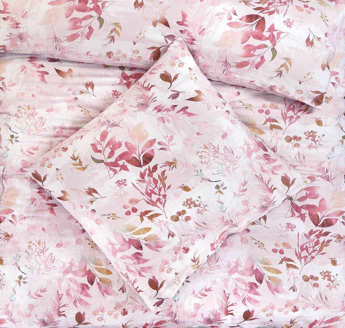 Baumwoll Bettwäsche Satin rosé Baumwolle B/L: ca. 135x200 cm