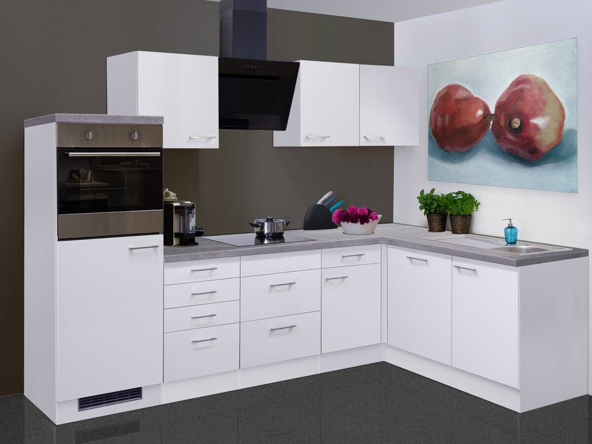 Winkelküche Vita weiß matt B/H/T: ca. 280x200x60 cm