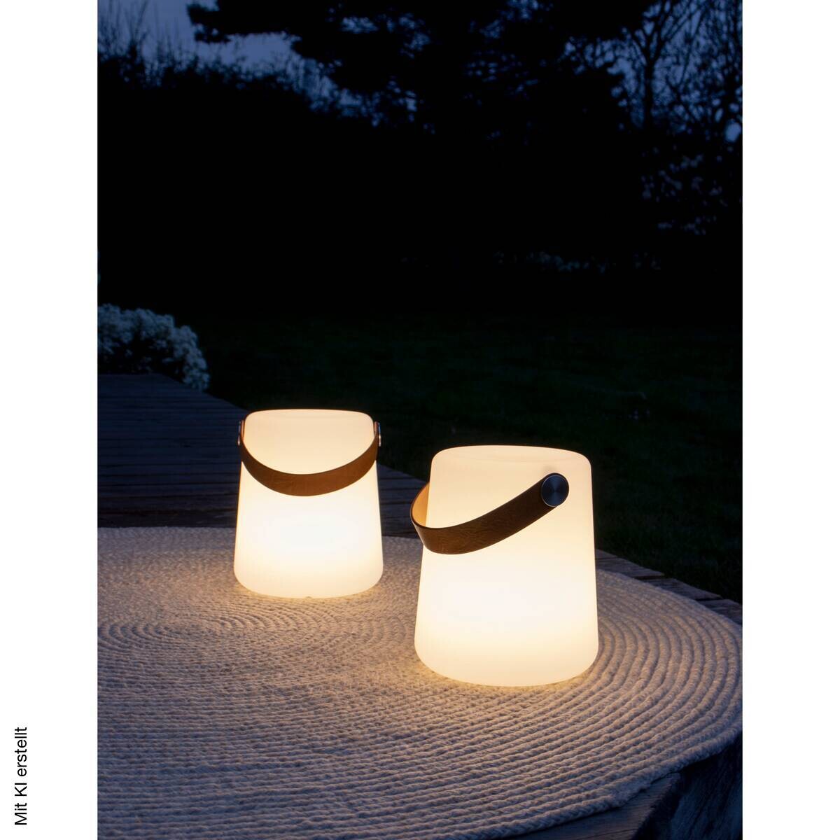 Tischlampe Bristol weiß Polyethylen B/H/L: ca. 17x21x17 cm