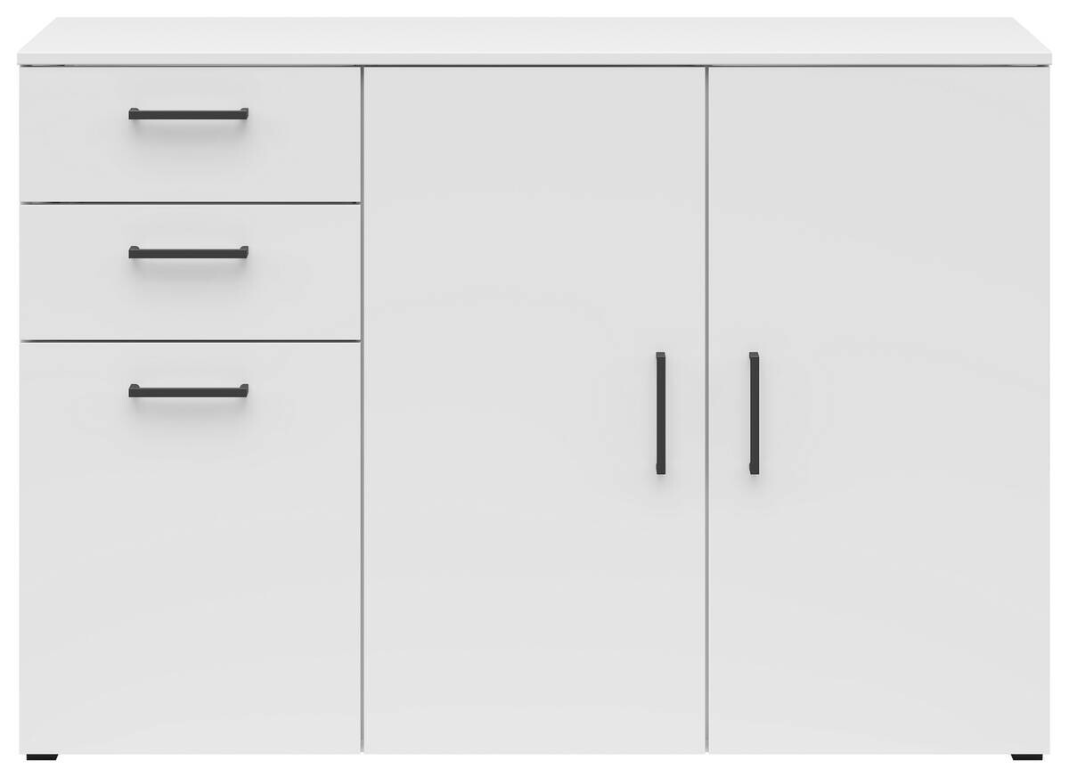 Kommode Multi-Stauraum Typ 28 weiß B/H/T: ca. 120x83x40 cm | weiß | 120,00/83,00/40,00 cm