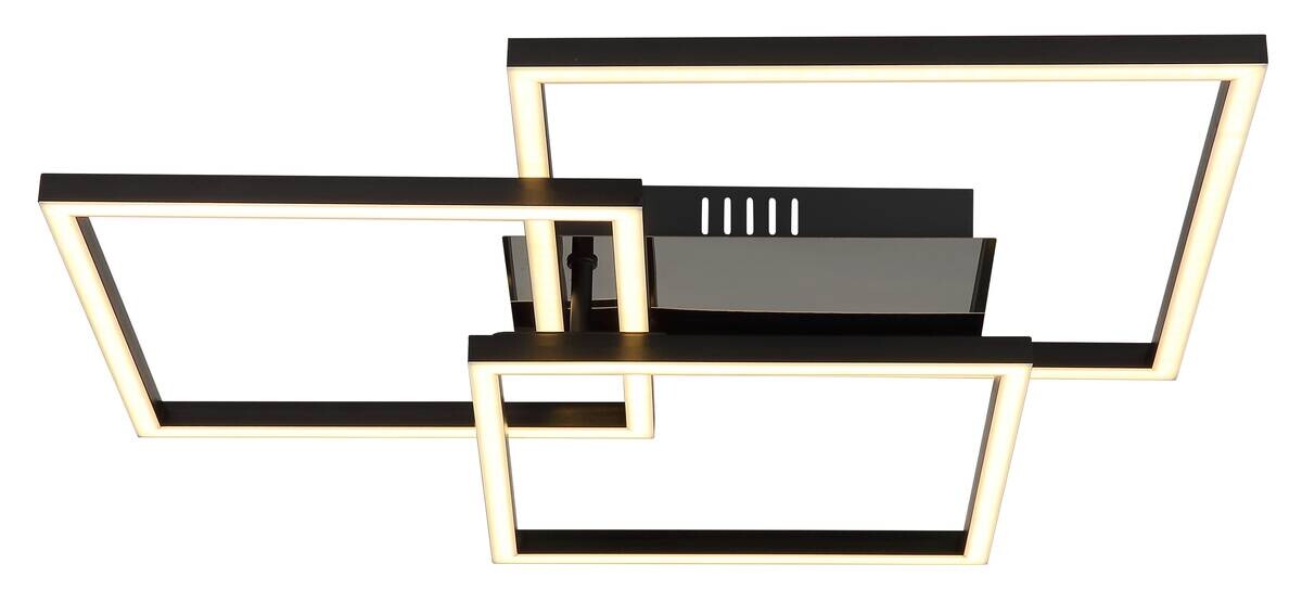 GLOBO LED-Deckenleuchte TATJANA schwarz Kunststoff B/H/T: ca. 45x9x5 cm 1 Brennstellen