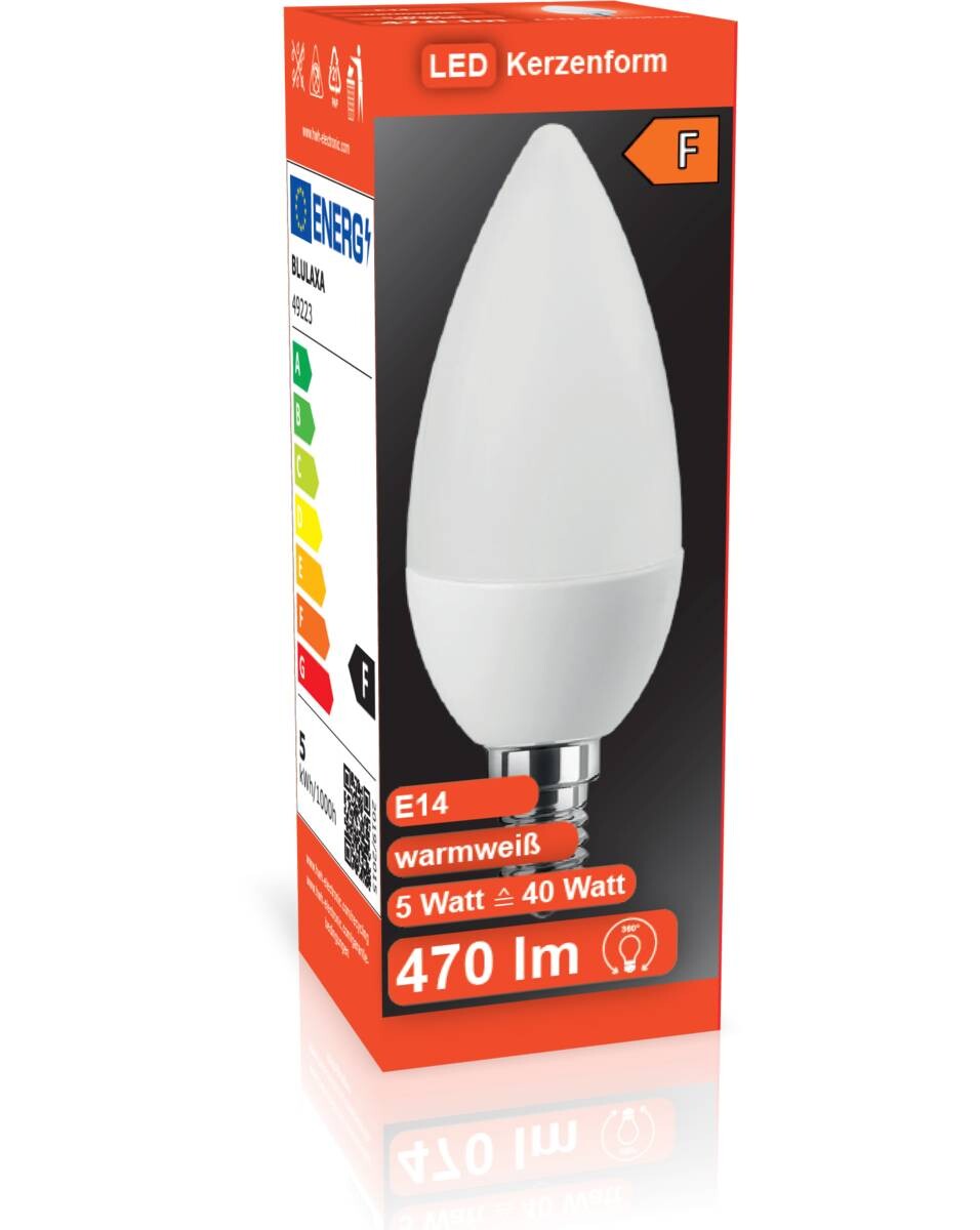 Blulaxa LED-Leuchtmittel Kerzenlampe 49223 E14