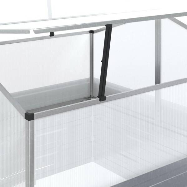 Garten-Hochbeet silber Stahl B/H/L: ca. 100x85x100 cm