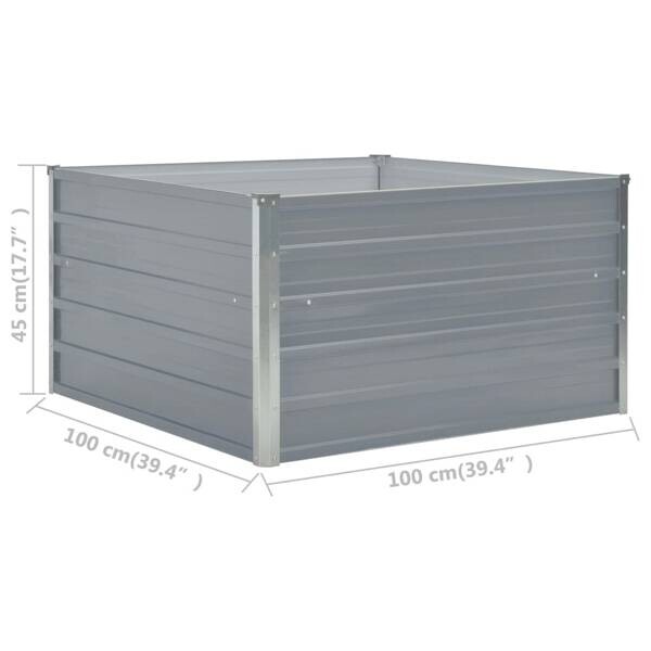 Hochbeet grau Metall B/H/L: ca. 100x45x100 cm