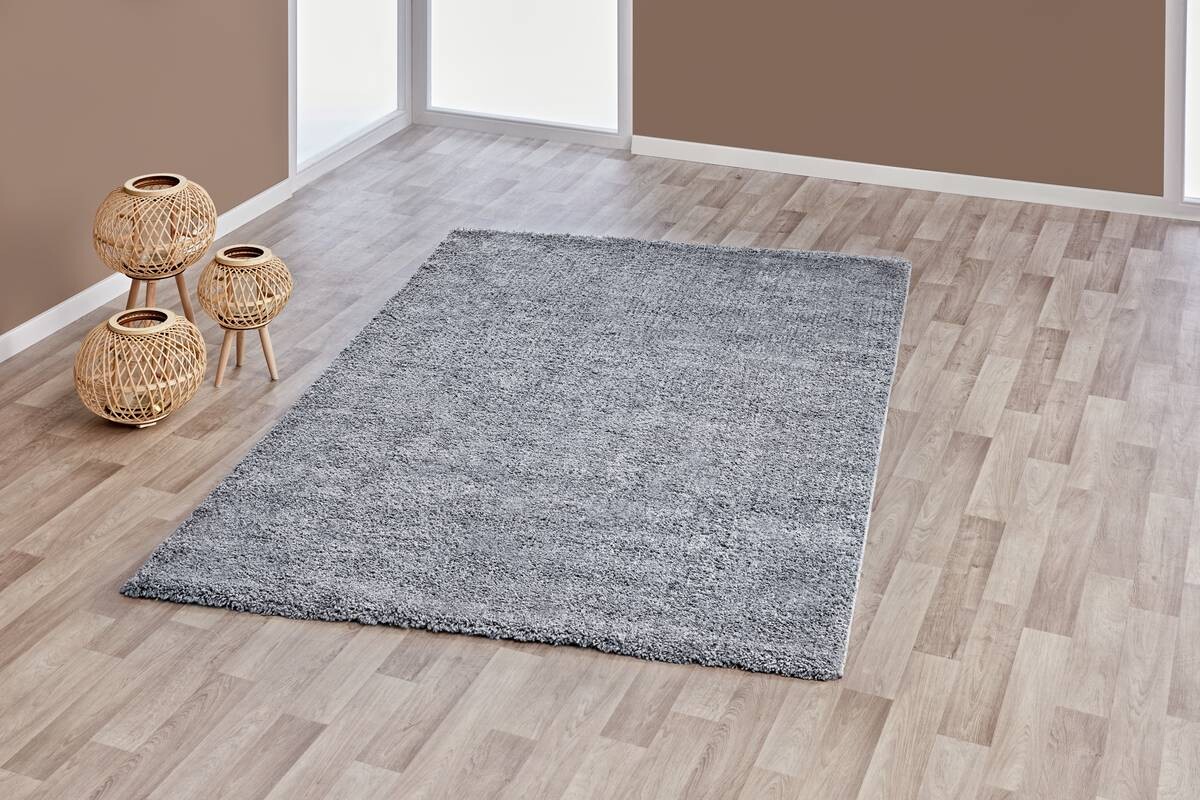 Hochflorteppich Smile grau B/L: ca. 80x150 cm