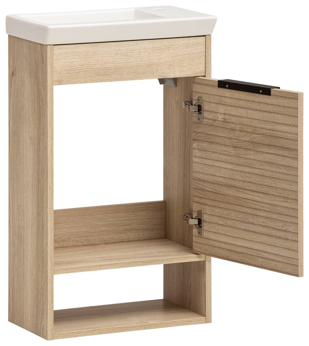 Waschplatz Mads Eiche Nachbildung weiß B/H/T: ca. 45,5x78x27,5 cm