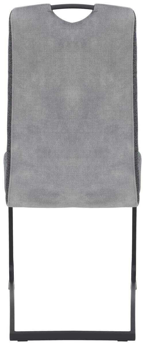 Schwingstuhl Riga, 2er-Set hellgrau Webstoff B/H/T: ca. 44x100x60 cm