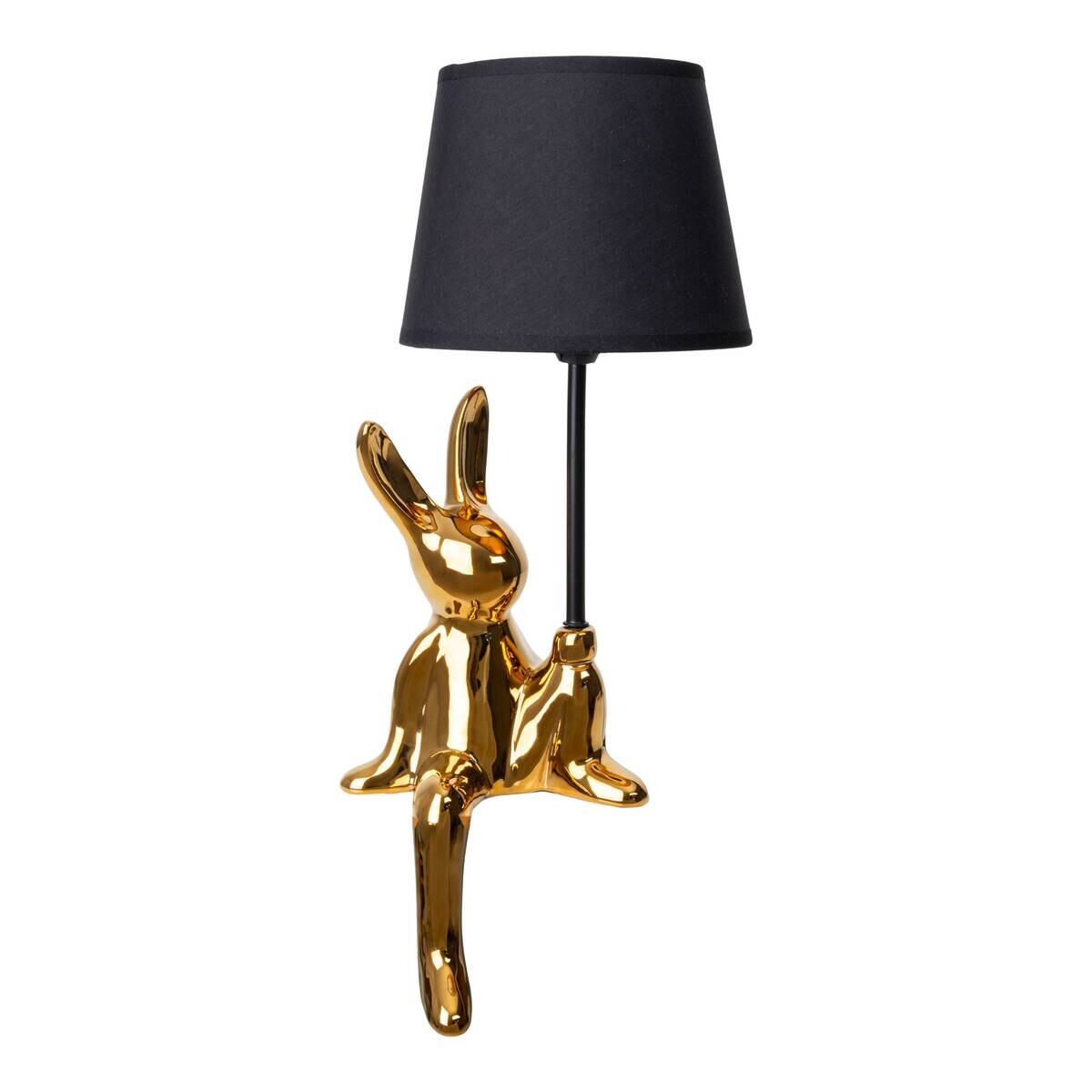 Näve Leuchten Tischleuchte gold Keramik B/H/T/D: ca. 18x45x18x18 cm E14 1 Brennstellen