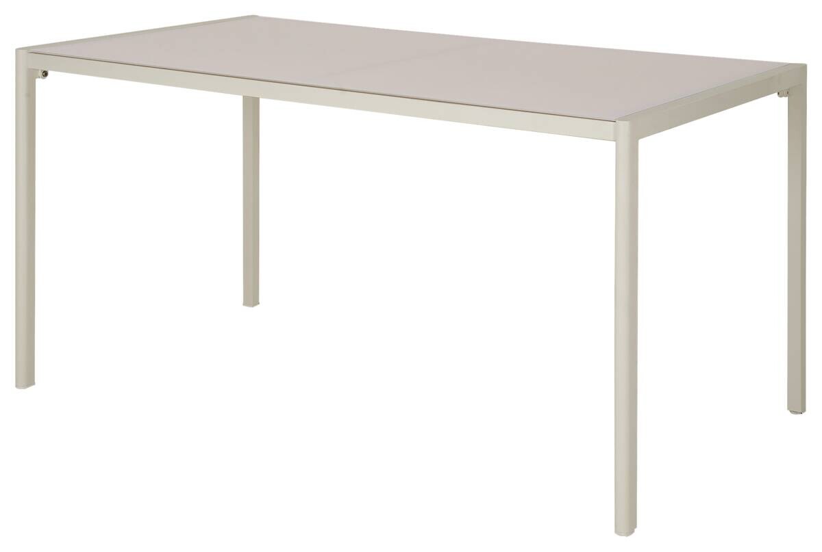 POCOline Gartentisch Florence beige Glas B/H/L: ca. 83x75x140 cm