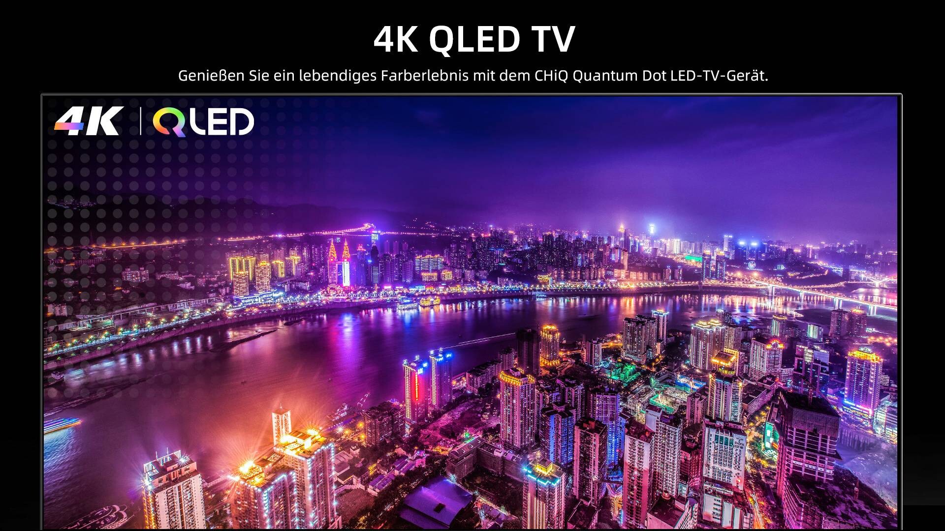 CHiQ Q-LED-TV U55QG7L B/H: ca. 123x79 cm