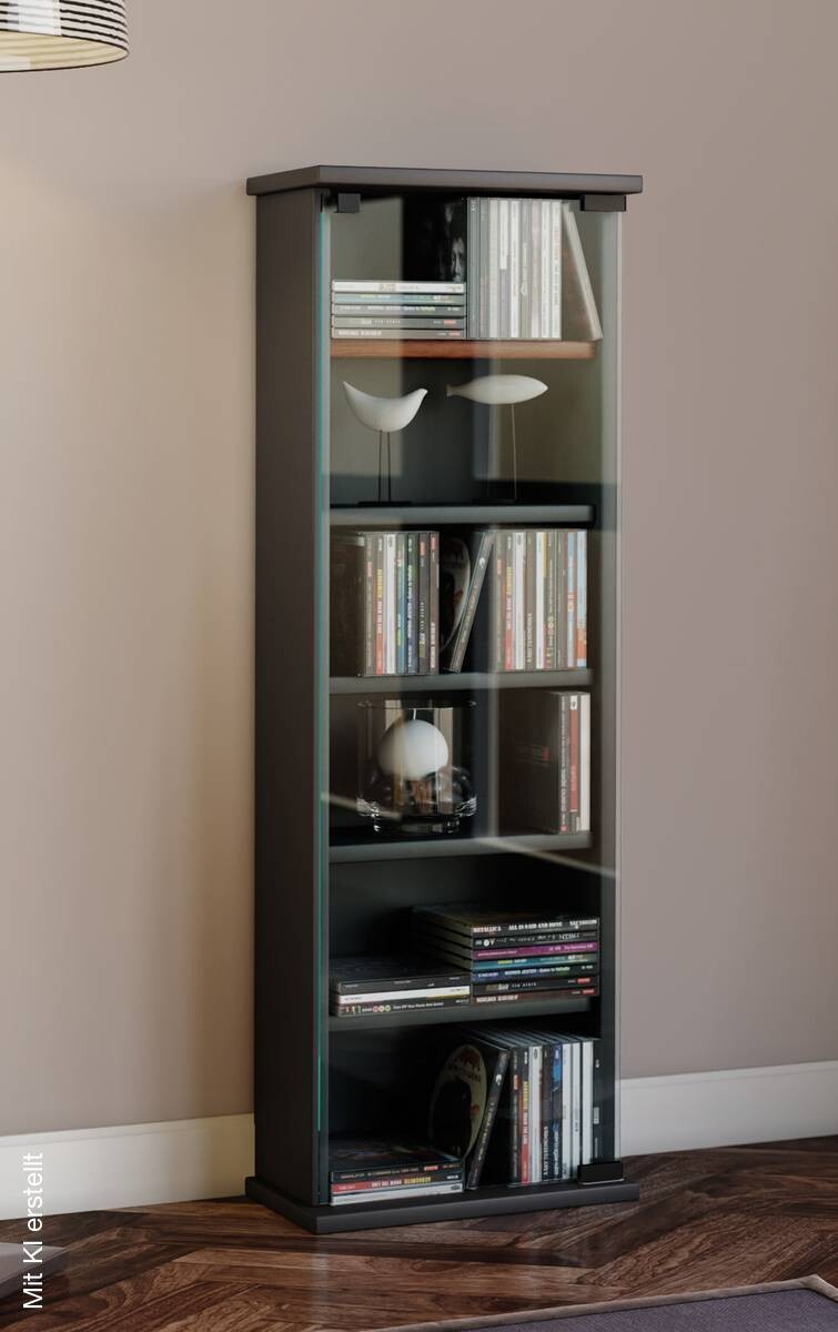 Regal Vetro schwarz Holzwerkstoff B/H/T: ca. 31x91,5x18 cm