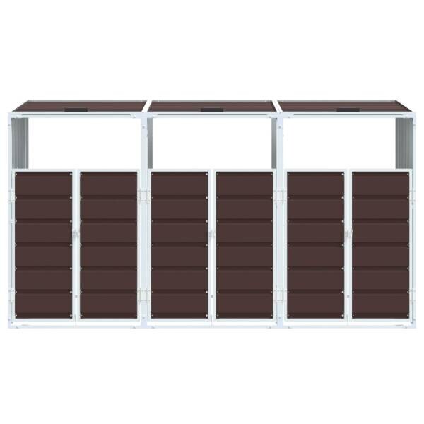 vidaXL Mülltonnenbox braun