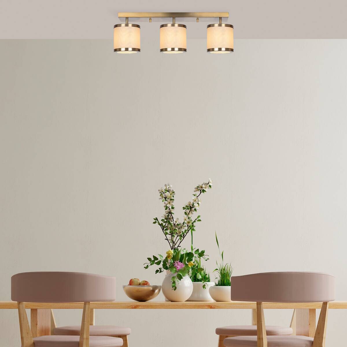 Opviq Deckenleuchte Way-11635 B/H/T/L: ca. 66x21x15x66 cm E27 3 Brennstellen