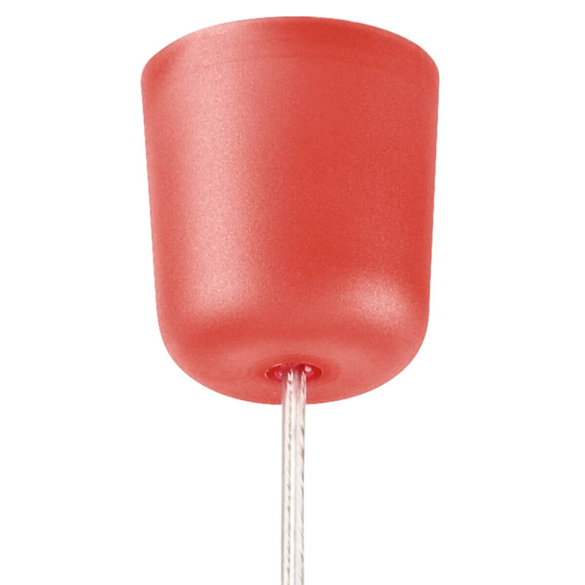 Lamkur Hängeleuchte rot Glas B/H/L: ca. 31x17x31 cm E27 1 Brennstellen