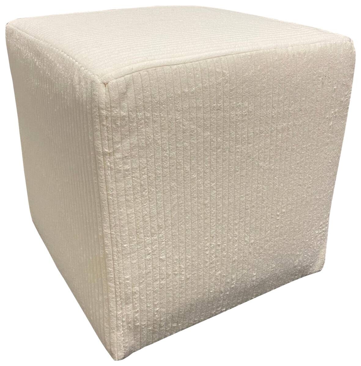 Hocker Tok Lagos weiß schwarz Kunststoff Styropor Schaumstoff Kord B/H/T: ca. 45x42x45 cm