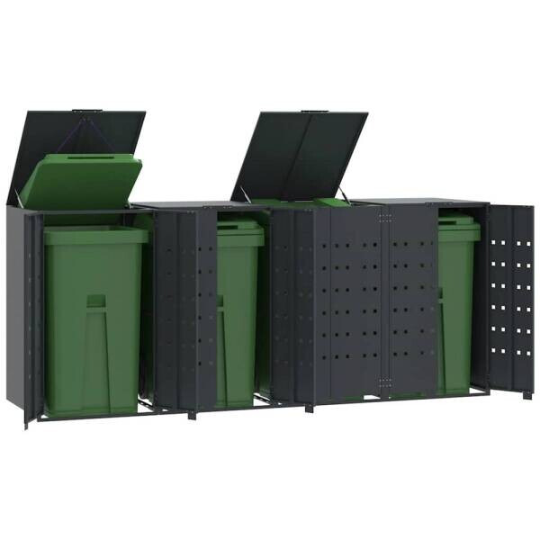 vidaXL Mülltonnenbox anthrazit